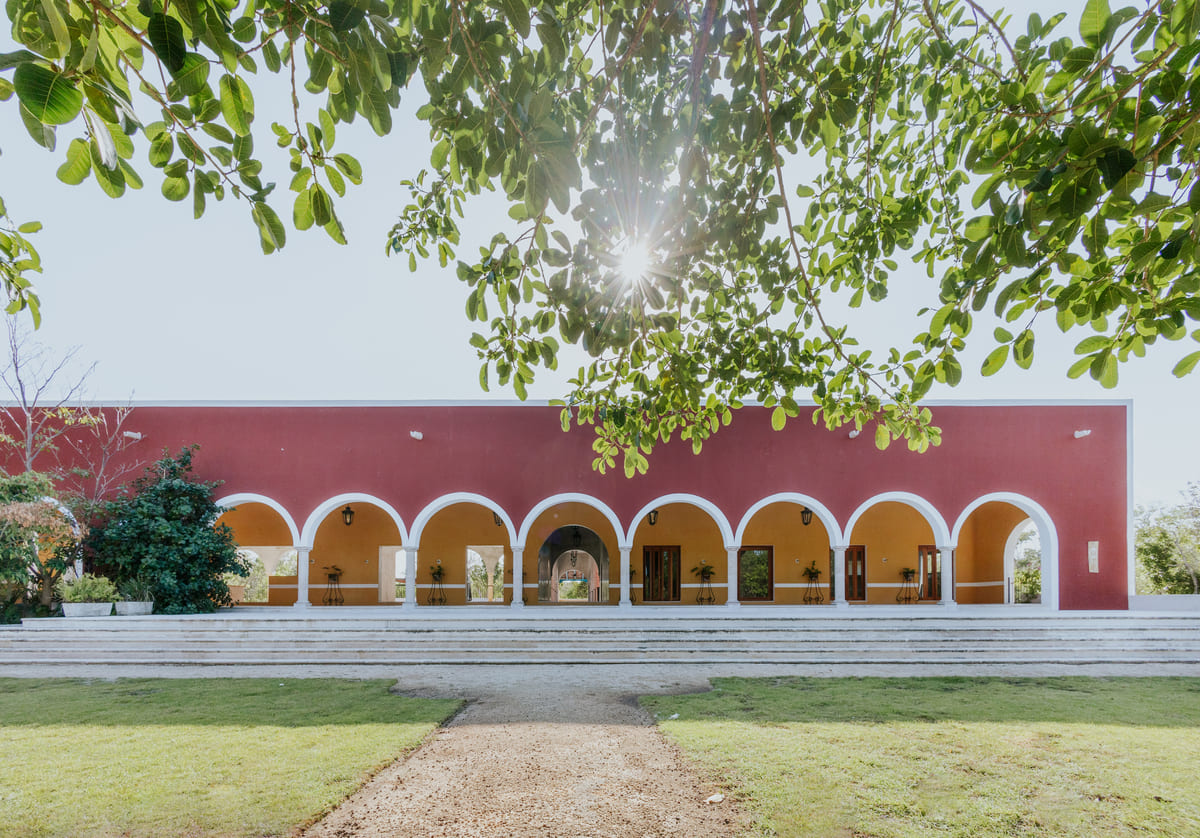Traditional hacienda architecture at Waka Xhacienda wedding venue in Riviera Maya