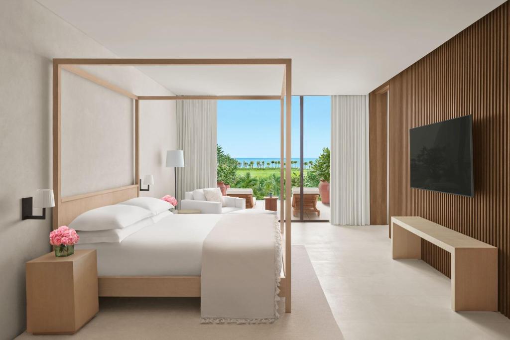 Minimalist ocean-view suite at The Riviera Maya EDITION at Kanai luxury resort in Riviera Maya