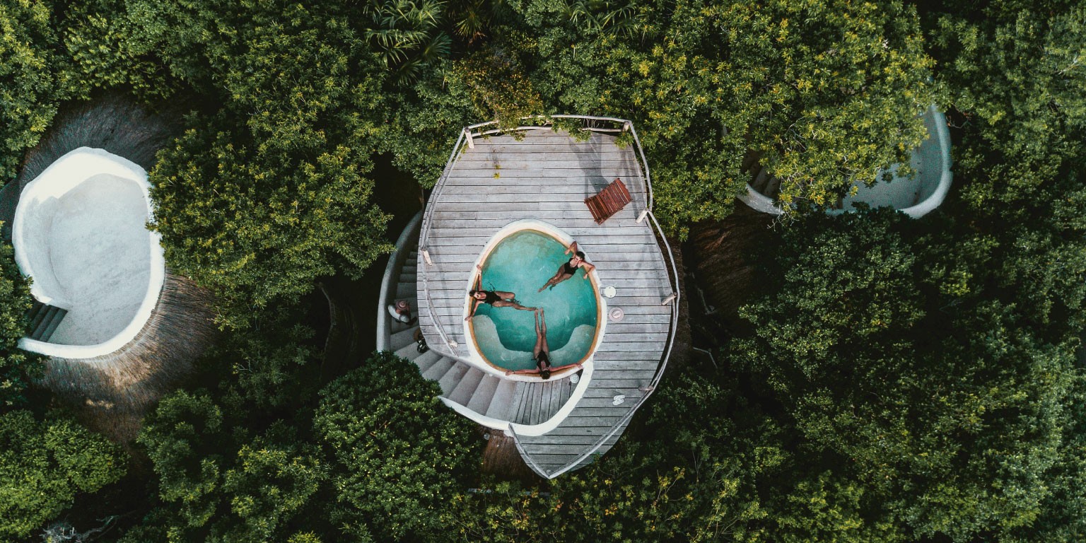 Aerial jungle view at Papaya Playa Project for luxury destination weddings in Tulum