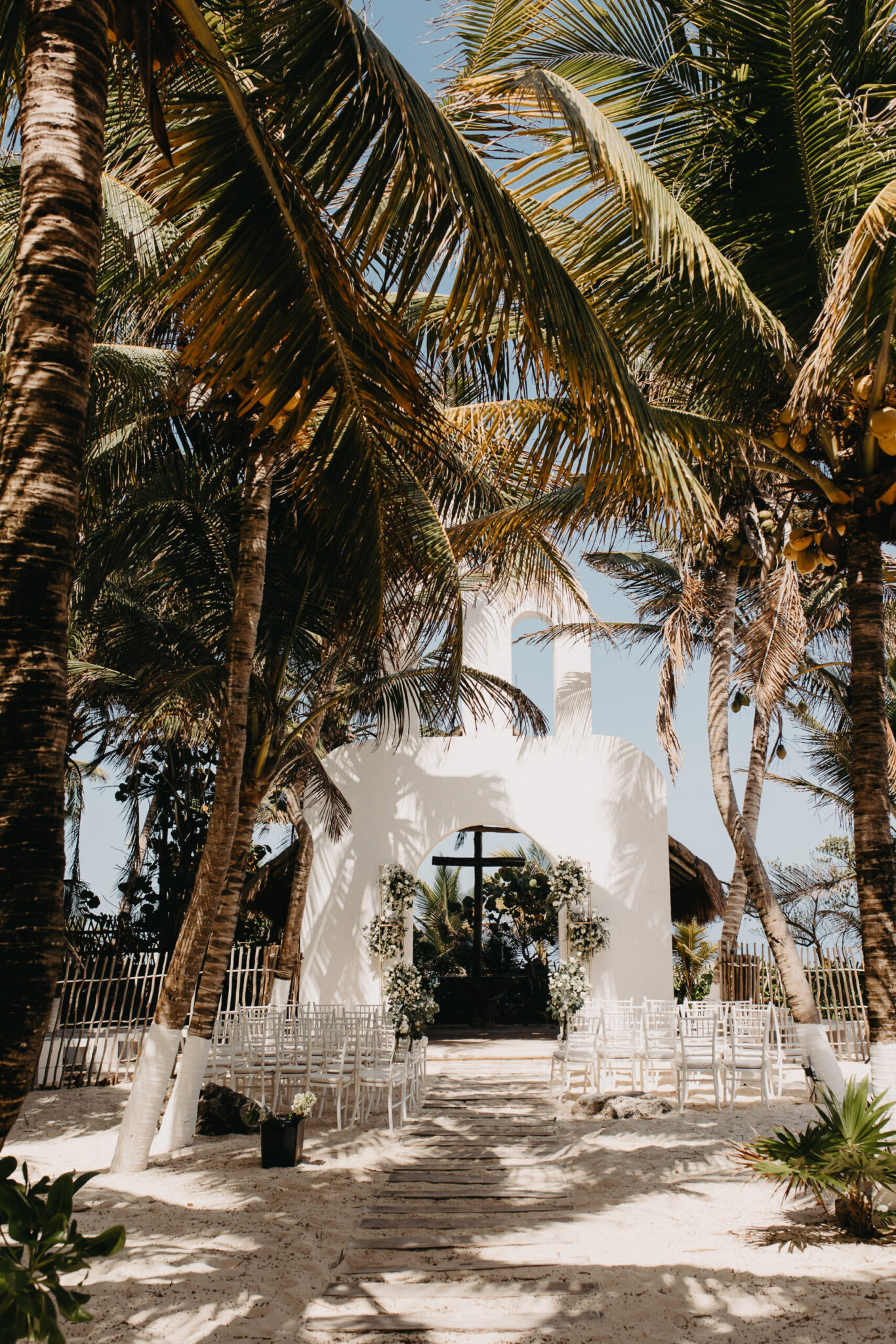 Tropical ceremony space at Secret Jewel Celebrations Venue for destination weddings in Mexico