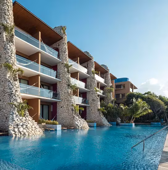 Eco-luxury suites at Hotel Xcaret Mexico, a unique Riviera Maya wedding resort