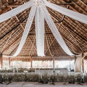 wedding decoration of the dinner venue